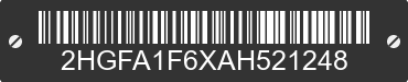 2010 HONDA Civic 2HGFA1F6XAH521248 VIN decoded