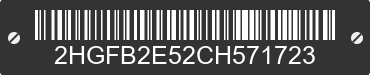 2012 HONDA Civic 2HGFB2E52CH571723 VIN decoded
