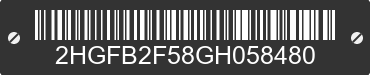 2016 HONDA Civic 2HGFB2F58GH058480 VIN decoded