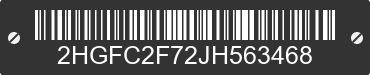 2018 HONDA Civic 2HGFC2F72JH563468 VIN decoded