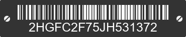 2018 HONDA Civic 2HGFC2F75JH531372 VIN decoded
