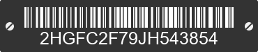 2018 HONDA Civic 2HGFC2F79JH543854 VIN decoded