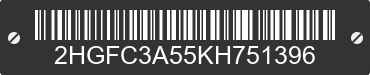 2019 HONDA Civic 2HGFC3A55KH751396 VIN decoded