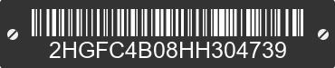 2017 HONDA Civic 2HGFC4B08HH304739 VIN decoded