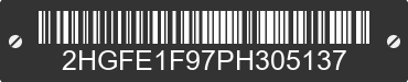 2023 HONDA Civic 2HGFE1F97PH305137 VIN decoded