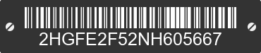 2022 HONDA Civic 2HGFE2F52NH605667 VIN decoded