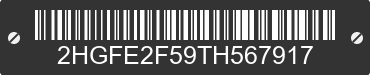 2026 HONDA Civic 2HGFE2F59TH567917 VIN decoded