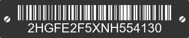 2022 HONDA Civic 2HGFE2F5XNH554130 VIN decoded