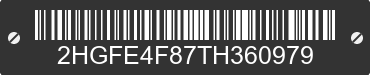 2026 HONDA Civic 2HGFE4F87TH360979 VIN decoded