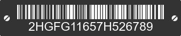 2007 HONDA Civic 2HGFG11657H526789 VIN decoded