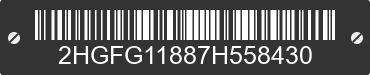 2007 HONDA Civic 2HGFG11887H558430 VIN decoded
