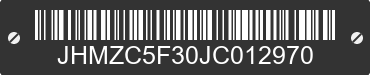 2018 HONDA Clarity JHMZC5F30JC012970 VIN decoded