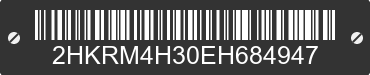 2014 HONDA CR-V 2HKRM4H30EH684947 VIN decoded