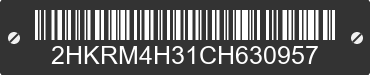 2012 HONDA CR-V 2HKRM4H31CH630957 VIN decoded
