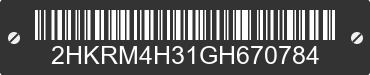 2016 HONDA CR-V 2HKRM4H31GH670784 VIN decoded