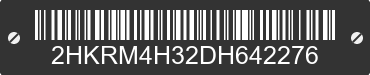 2013 HONDA CR-V 2HKRM4H32DH642276 VIN decoded