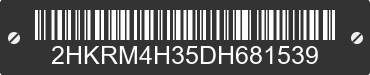 2013 HONDA CR-V 2HKRM4H35DH681539 VIN decoded