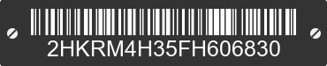2015 HONDA CR-V 2HKRM4H35FH606830 VIN decoded