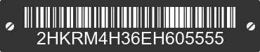 2014 HONDA CR-V 2HKRM4H36EH605555 VIN decoded