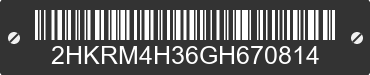 2016 HONDA CR-V 2HKRM4H36GH670814 VIN decoded