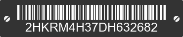 2013 HONDA CR-V 2HKRM4H37DH632682 VIN decoded