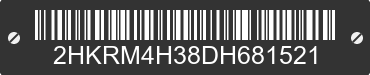 2013 HONDA CR-V 2HKRM4H38DH681521 VIN decoded