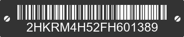 2015 HONDA CR-V 2HKRM4H52FH601389 VIN decoded