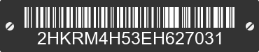 2014 HONDA CR-V 2HKRM4H53EH627031 VIN decoded