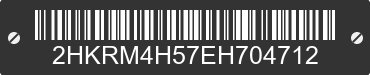 2014 HONDA CR-V 2HKRM4H57EH704712 VIN decoded