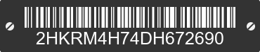 2013 HONDA CR-V 2HKRM4H74DH672690 VIN decoded