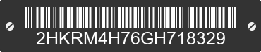 2016 HONDA CR-V 2HKRM4H76GH718329 VIN decoded