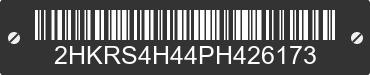 2023 HONDA CR-V 2HKRS4H44PH426173 VIN decoded