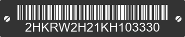 2019 HONDA CR-V 2HKRW2H21KH103330 VIN decoded