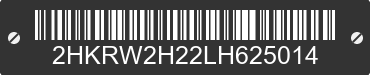 2020 HONDA CR-V 2HKRW2H22LH625014 VIN decoded