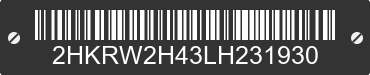 2020 HONDA CR-V 2HKRW2H43LH231930 VIN decoded