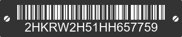 2017 HONDA CR-V 2HKRW2H51HH657759 VIN decoded