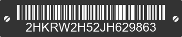 2018 HONDA CR-V 2HKRW2H52JH629863 VIN decoded