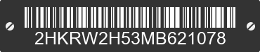 2021 HONDA CR-V 2HKRW2H53MB621078 VIN decoded
