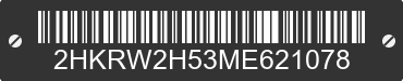 2021 HONDA CR-V 2HKRW2H53ME621078 VIN decoded