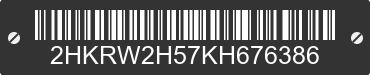 2019 HONDA CR-V 2HKRW2H57KH676386 VIN decoded