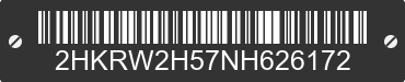 2022 HONDA CR-V 2HKRW2H57NH626172 VIN decoded