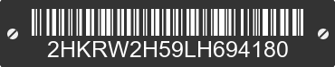 2020 HONDA CR-V 2HKRW2H59LH694180 VIN decoded