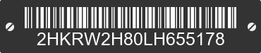 2020 HONDA CR-V 2HKRW2H80LH655178 VIN decoded