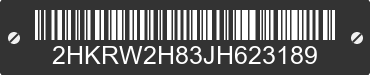 2018 HONDA CR-V 2HKRW2H83JH623189 VIN decoded