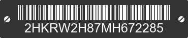 2021 HONDA CR-V 2HKRW2H87MH672285 VIN decoded