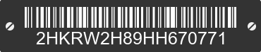 2017 HONDA CR-V 2HKRW2H89HH670771 VIN decoded