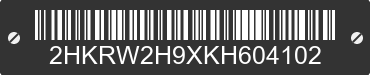 2019 HONDA CR-V 2HKRW2H9XKH604102 VIN decoded