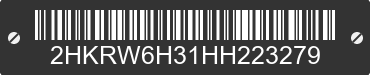 2017 HONDA CR-V 2HKRW6H31HH223279 VIN decoded