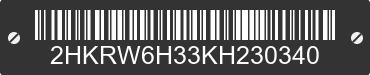 2019 HONDA CR-V 2HKRW6H33KH230340 VIN decoded