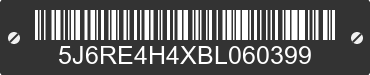 2011 HONDA CR-V 5J6RE4H4XBL060399 VIN decoded
